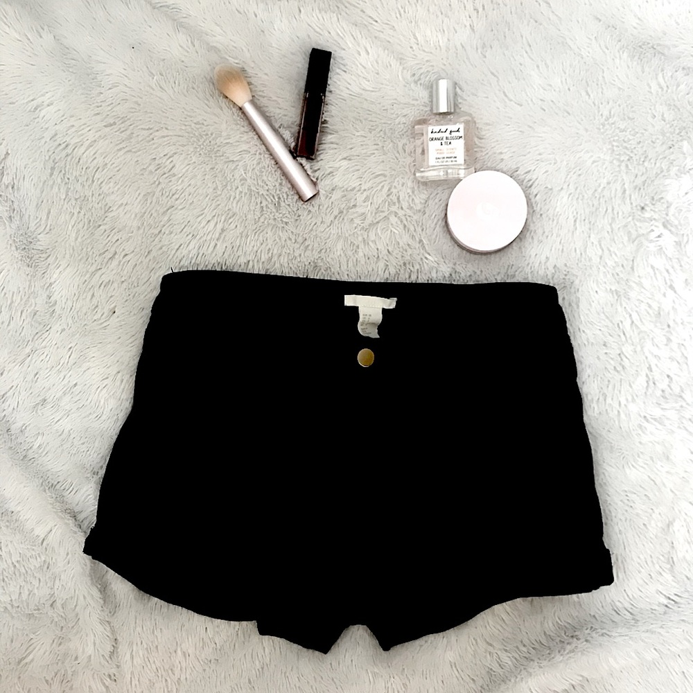 Black high waisted jean shorts